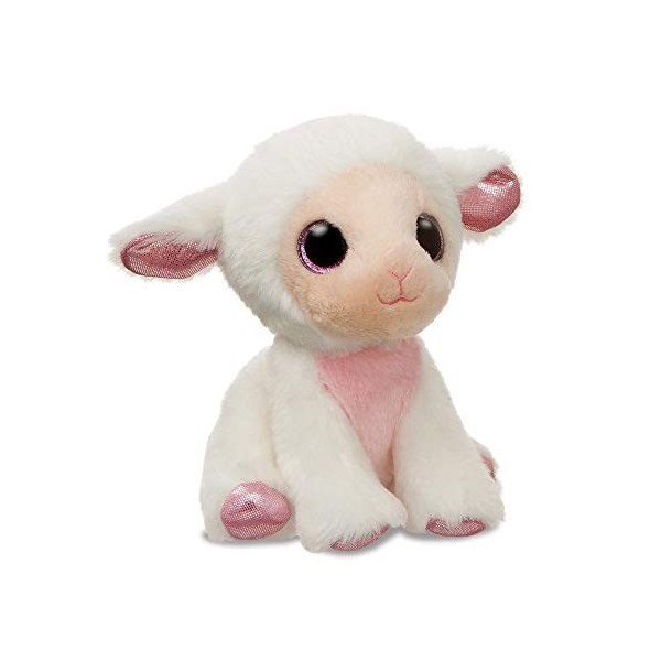 Aurora, 61277, Sparkle Tales, Agneau Millie, 13 cm, Peluche, Rose et Blanc