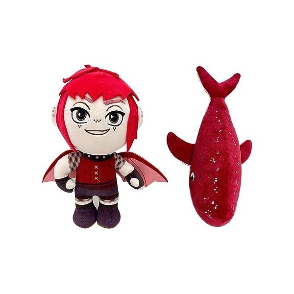 Nimo-na Plushies, Hit Fantasy Adventure Movie Role Girl Nimo-na Et Poupée En Peluche Baleine Rouge, Animaux En Peluche Câlins