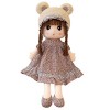 Surakey Poupée en Peluche 50cm Jouet en Peluche Mignon avec Vêtements et Cheveux pour Enfants Poupée en Tissu Souple Poupée d