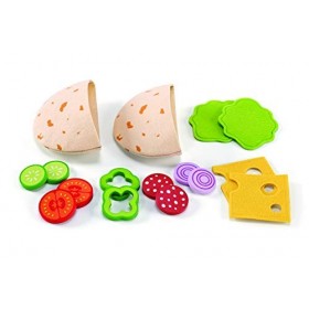 Hape - E3115 - Jeu dImitation en Bois - Cuisine - Pain Pita