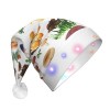 ESASAM Bonnet de Noël lumineux en peluche Love Rock pour adulte, un excellent accessoire pour les fêtes costumées de Noël