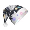 ESASAM Bonnet de Noël lumineux en peluche Love Rock pour adulte, un excellent accessoire pour les fêtes costumées de Noël