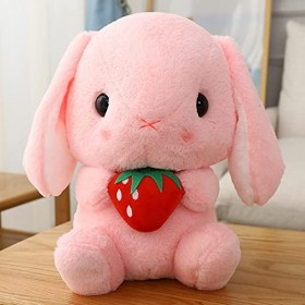 Peluche Lapin Oreilles Longues Radis Petit Lapin Blanc poupée Oreiller Grande poupée Mignonne-B, 22cm
