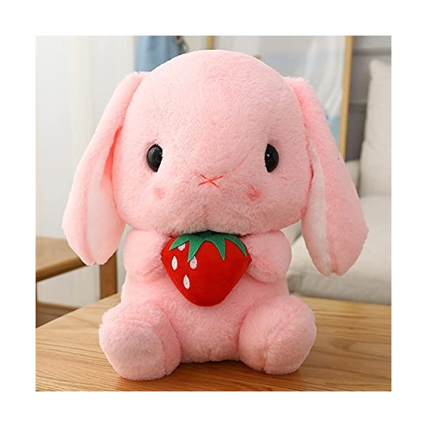 Peluche Lapin Oreilles Longues Radis Petit Lapin Blanc poupée Oreiller Grande poupée Mignonne-B, 22cm