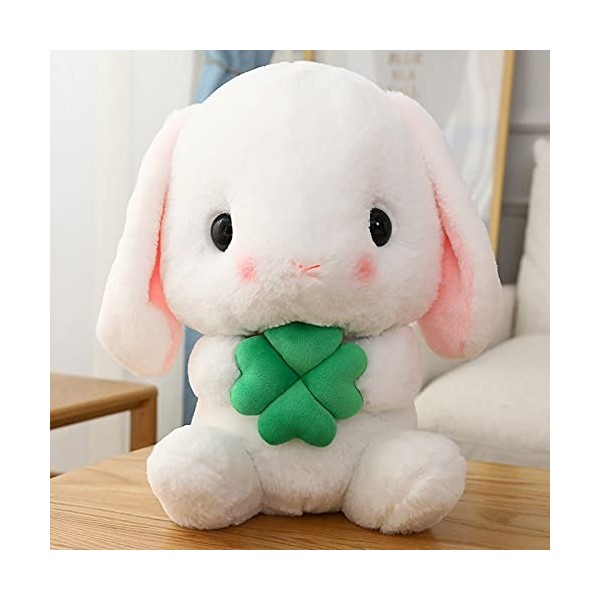 Peluche Lapin Oreilles Longues Radis Petit Lapin Blanc poupée Oreiller Grande poupée Mignonne-B, 22cm