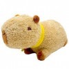NEFLUM Peluche Capybara de 31,8 cm, Capybara orange potelée portant une écharpe jaune, animaux en peluche câlinables, poupée 