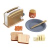 KidKraft Ensemble Grille-Pain Pastel en Bois, Accessoire Cuisine Enfant, Kit de Ustensile Cuisine Électroménager, Accessoire 