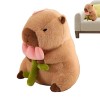 Oldmoom Peluche Capybara,Kawaii Peluches Capybara Peluche Jouet | Couvre-tête Amovible, Adorable Peluche Capybara, Jouet pour