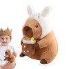 Oldmoom Peluche Capybara,Kawaii Peluches Capybara Peluche Jouet | Couvre-tête Amovible, Adorable Peluche Capybara, Jouet pour