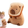 Oldmoom Peluche Capybara,Kawaii Peluches Capybara Peluche Jouet | Couvre-tête Amovible, Adorable Peluche Capybara, Jouet pour