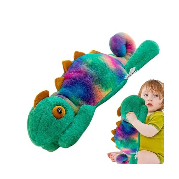 Animal en Peluche caméléon - Peluches réalistes Mignonnes, Animaux en Peluche,Cadeaux et Jouets caméléon, Jouets en Peluche, 