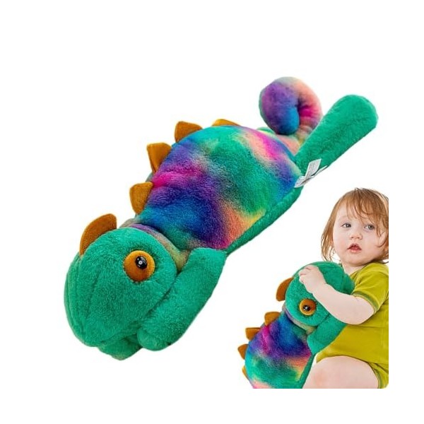 Animal en Peluche caméléon - Peluches réalistes Mignonnes, Animaux en Peluche,Cadeaux et Jouets caméléon, Jouets en Peluche, 