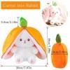 WOKICOR Jouets Lapin Muppet, Oreiller en Peluche, Poupée , Lapin de pâques Peluche, Doux Enveloppé dans des Fraises, Cadeau d