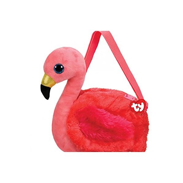 Ty - Sac à Bandoulière Peluche - Gilda le Flamant Rose, TY95109, Rose