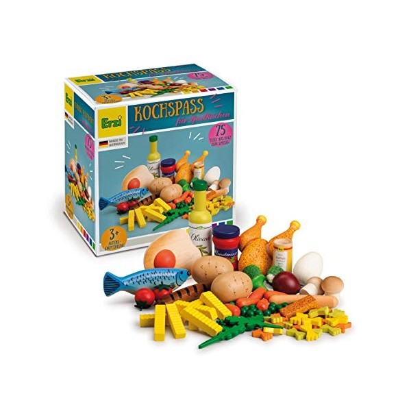 Assortiment De 8 Bonbons En Bois Multicolores – Erzi – Hêtre Naturel Laqué – Jouet D'imitation Pour Enfants