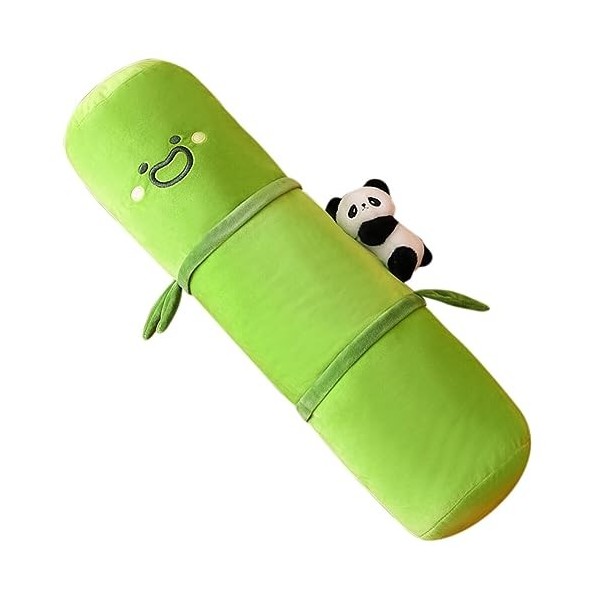 LICHENGTAI Tube de Bambou Long Oreiller en Peluche Panda Jouet en Peluche Petite poupée Panda avec Bambou câlin Tube de Bambo