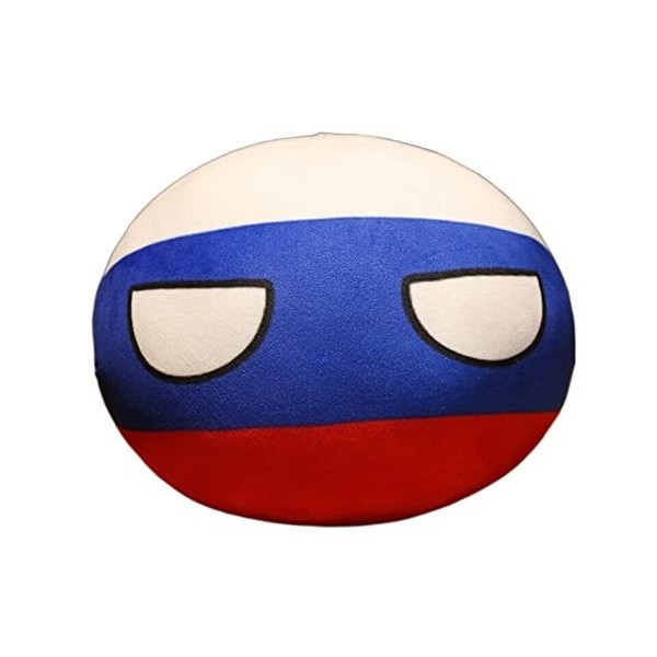 Polandball Russie countryball en Peluche Pays-Ball en Peluche Jouets Pays De Ball National Mini Poubelle Tête Oreiller Color