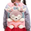 Anulely Joli sac à dos pour petite fille - Jouet en peluche avec renne - Petit sac à dos pour 2, 3, 4, 5, 6 ans, pastèque, 1