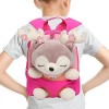 Anulely Joli sac à dos pour petite fille - Jouet en peluche avec renne - Petit sac à dos pour 2, 3, 4, 5, 6 ans, pastèque, 1