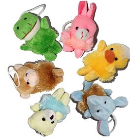 Mini animal en peluche jouet mignon animaux en peluche porte-clés charge de sacs de fête pour enfants 24 packs.