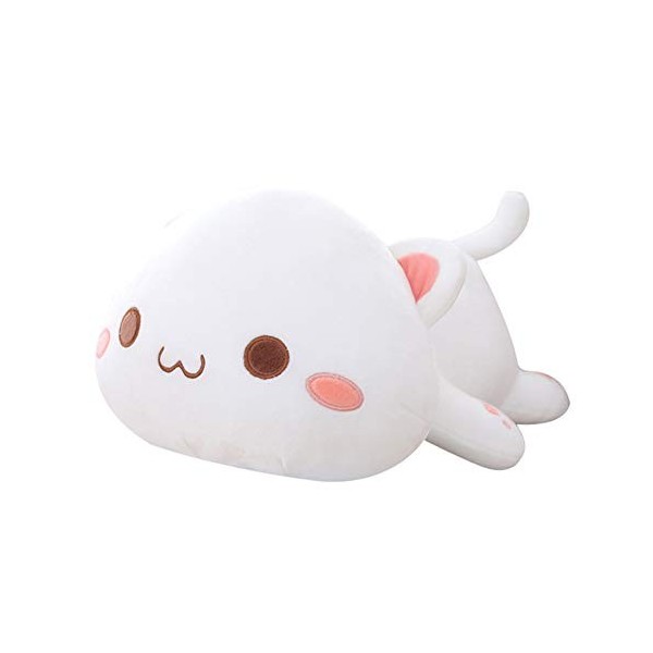 Hpory Peluche Chat Kawaii, Chat en Peluche Mignon Oreiller en Peluche Chat Poupée Couché Peluche Anime Coussin Peluche Chat G