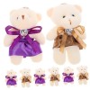 Toyvian 10 Pièces Ours Poupée Ours en Peluche Mini Ours Commun Animaux en Peluche Pendentifs Mini Animal en Peluche Jouets Ou