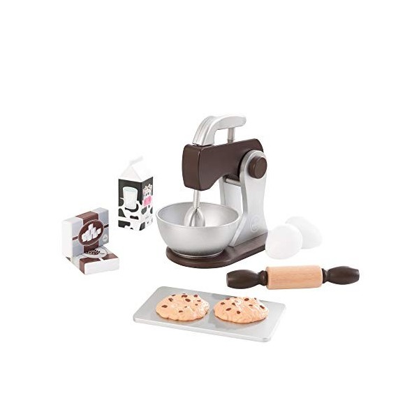 KidKraft Ensemble Cuisine et Pâtisserie Pastel en Bois, Accessoire Cuisine Enfant, Kit de Ustensile Cuisine Électroménager, A