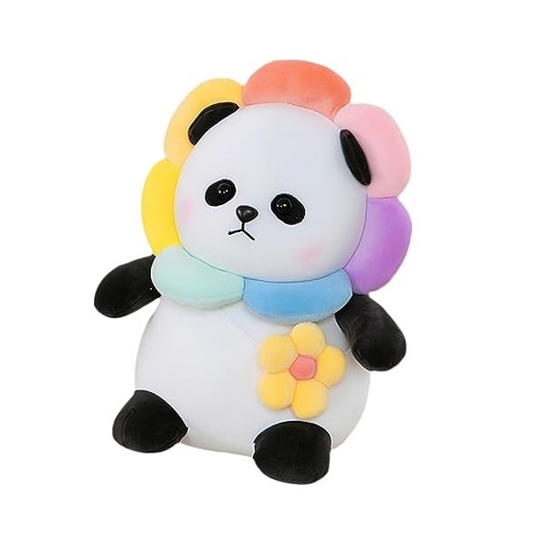 ERINGOGO Dessin Animé Tournesol Rouge Panda en Peluche Animal Soleil Panda Poupée Panda en Peluche à Câliner Jouet Panda Joue