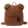 NURCIX Sac À Dos En Peluche Pour Femme Lovely Furry Bookbag Fleece Sherpa Bag Sac À Dos De Avec Sangle Réglable Pour Lhiver