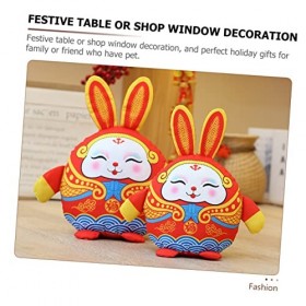 PRETYZOOM 2023 Poupée Lapin en Peluche Année De La Poupée Lapin Poupée De Lapin en Peluche en Peluche Jouet De Mascotte De La