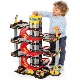 MOLTO | 6 etages Parking pour Les Enfants avec Garage, rampes, Linge, Ascenseur, Station-Service et Zone ennuyeuse | Toys édu