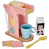 KidKraft Ensemble Machine à Café Doré en Bois, Accessoire Cuisine Enfant, Kit de Ustensile Cuisine Électroménager, Accessoire