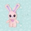 PEEKAPETS Lapin Rose, Peluche Coucou Caché qui Remue ses Oreilles lorsque vous Appuyez sur son Ventre, Cadeau Doudou pour Béb