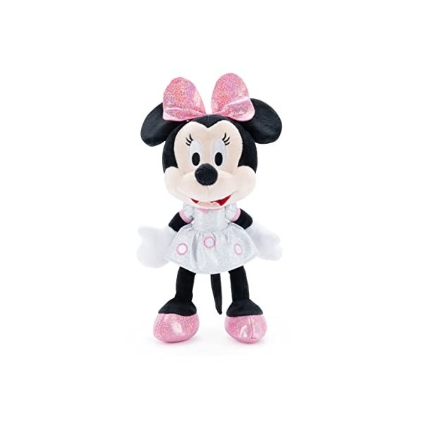 Disney - Minnie Mouse, Sparkly Minnie, 25cm, câlin, Peluche, à partir de 0 Ans