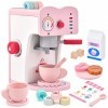 Atoylink Machine a Cafe Enfant Ensemble de Cafetière Jouet en Bois Cuisine en Bois Enfant 18pcs Jeu de Rôle Imaginatif Jeu d