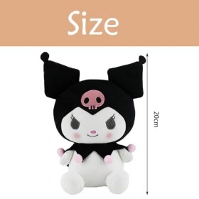 FYFLYMT 20cm Kuromi Jouet Peluche,Kuromi Kawaii Poupée,Peluche Kuromi Jouet,Kuromi Peluche Bebe,Kuromi Floue Doudou,Kuromi Po