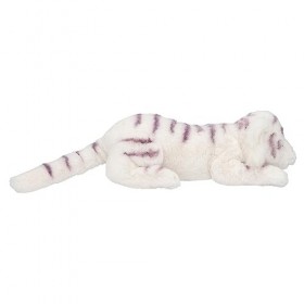 Depesche 12521 TOPModel Fantasy Tiger Tigre avec Fourrure Blanche et Yeux Scintillants, Peluche denviron 40 cm à câliner, Bl