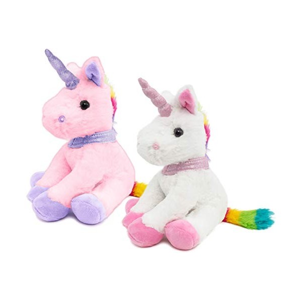 BRUBAKER Peluche Douce - Licorne - Hauteur 21 cm - Blanc
