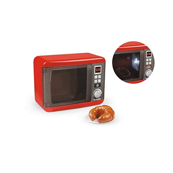 Smoby - Tefal Micro Ondes Electronique - Accessoire De Cuisine pour Enfant  - Piles Incluses - Jouet D'Imitation - 310598WEB
