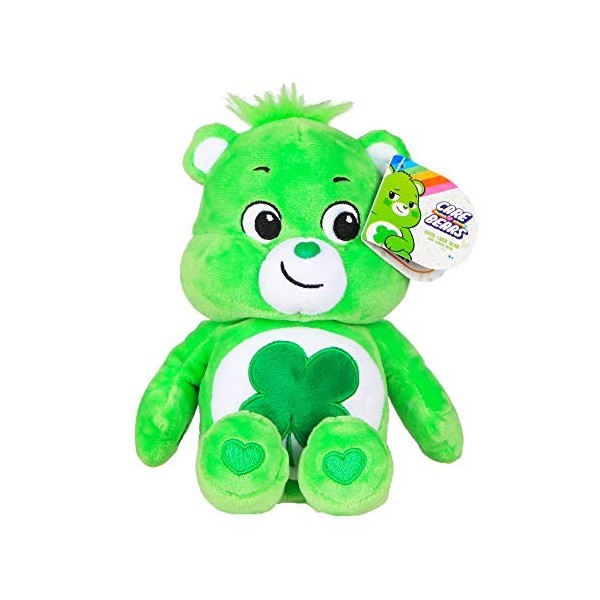 Care Bears 22045 9 inch Bean Plush Good Luck Bear, Collectable Cute Plush Toy, Cuddly Toys for Children, Soft Toys for Girls 