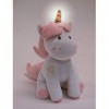 JEMINI 023755 Licorne Peluche +/- 24 cm Musicale et Lumineuse