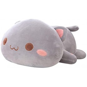 50CM Oreiller en Peluche Chat Mignon, Chat Endormi éTreignant Oreiller Animaux en Peluche Peluche Peluche Douce Anime Chat Or