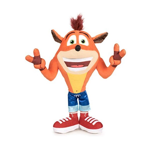 Play By Play Peluche Crash Bandicoot Sorriso - 32 Cm - Peluche Ufficiale Videogame Activision, Colore Arancione