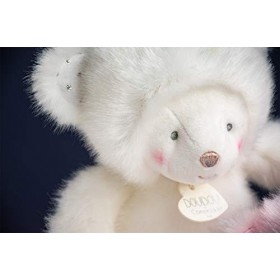 Doudou et Compagnie - Peluche Ourson - 30 cm - Blanc - Trop Mimi - DC3556