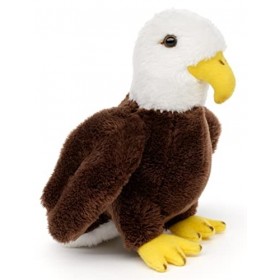 Uni-Toys - Pygargue à tête Blanche Plushie - 12 cm Hauteur - Peluche Aigle, Oiseau - Peluche, Doudou