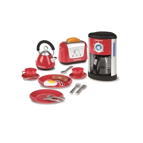 Casdon Morphy Richards Kitchen Set , Toy Kitchen Appliances For Children Aged 3+ , Includes Toaster, Coffee Maker, Kettle & M