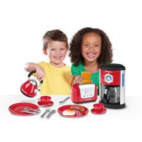 Casdon Morphy Richards Kitchen Set , Toy Kitchen Appliances For Children Aged 3+ , Includes Toaster, Coffee Maker, Kettle & M