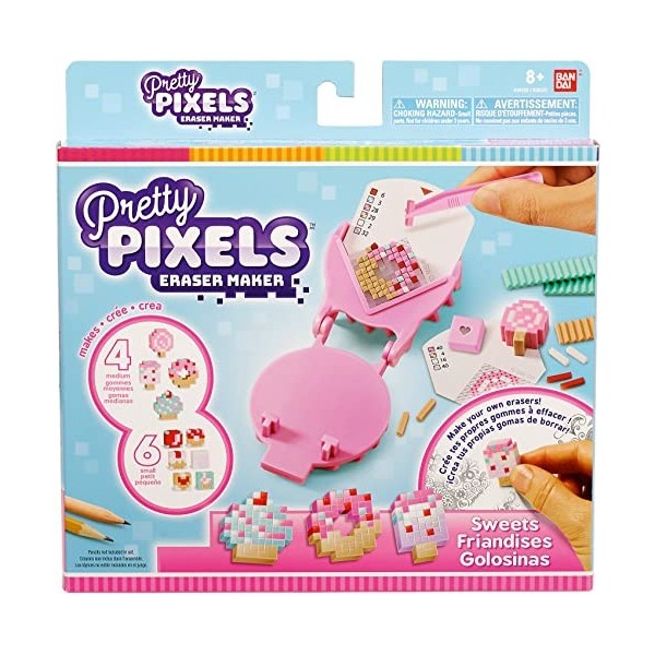 Bandai - Pretty Pixels - Krazy Pixels - Fabrique à gommes - Set de démarrage - Thème fruits - Loisirs créatifs - 38524