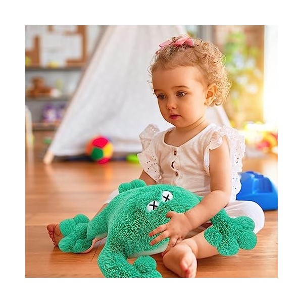 itrimaka Grenouille farcie, Peluche Animal Grenouille Farcie, 60 cm Snuggly étreignant Peluche Oreiller Mignon et Doux Grenou