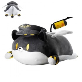 Goowafur Murder Cat Plush Jouets en Peluche Chat De Meurtre, Chat Policier, Animaux en Peluche Doux, Poupées Cadeaux pour Les